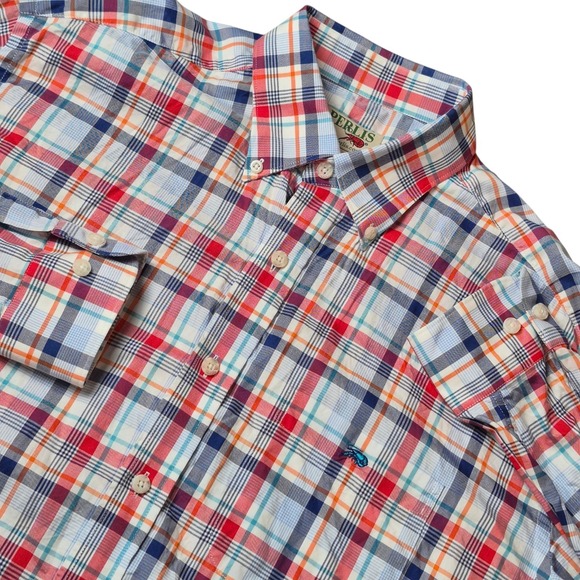 Perlis Other - Perlis Men's Medium Plaid Button Down Crawfish Logo Southern Prep Oxford Shirt